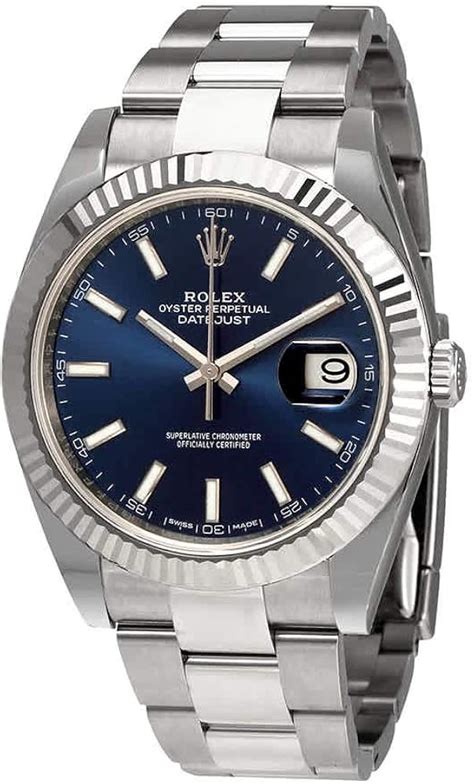 rolex datejust blanco|Rolex Datejust blue dial.